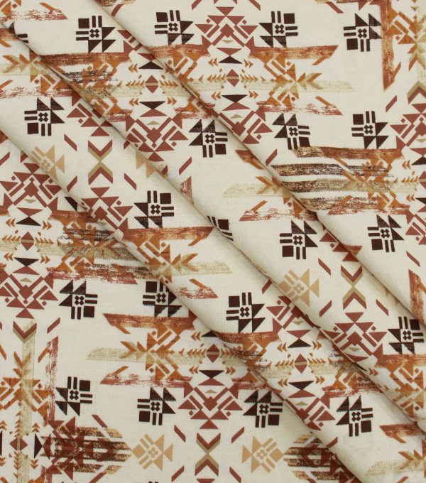 Neutral Aztec Super Snuggle Flannel Fabric - Image 2