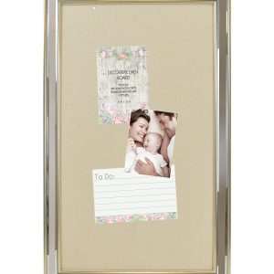 Mirror Border Decorative Linen Memo Board 18 x29
