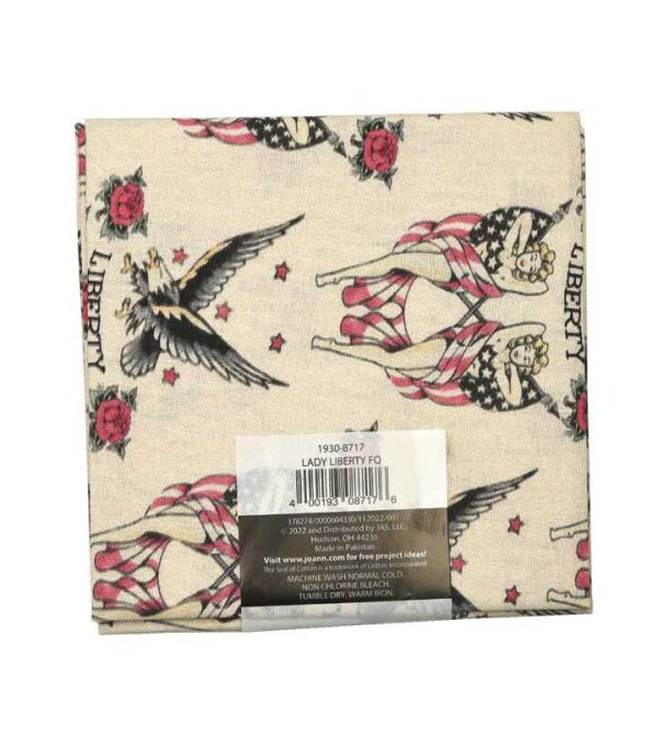 Lady Liberty Cotton Fabric Quarter - Image 2