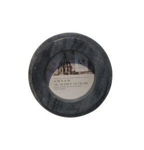 4 Gray Round Marble Tabletop Picture Frame by Place   Time