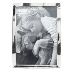 5 x 7 Silver Curved Picture Tabletop Picture Frame