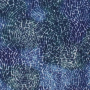 Blue Abstract Swirl Anti Pill Plush Fleece Fabric