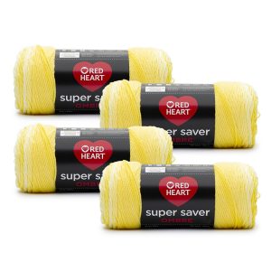 Red Heart Super Saver Ombre 482yds Worsted Acrylic Yarn 4 Bundle