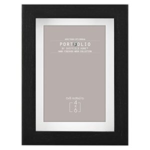 Sheffield Home 6 x 8 Matted to 4 x 6 Black Rustic Tabletop Frame