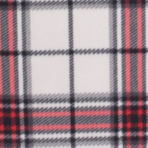 Tan Red and Black Plaid Blizzard Fleece Fabric