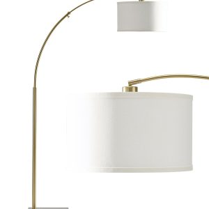 Brightech Logan LED Floor Lamp   Brass