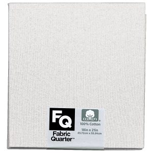 White 1 Piece Cotton Fabric Quarter