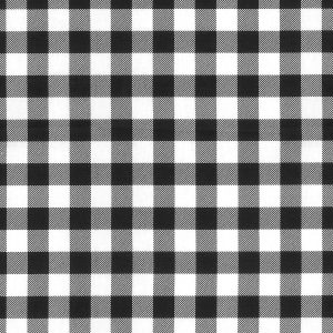Black   White Buffalo Checks Christmas Cotton Fabric