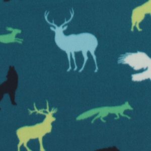Wilderness Tossed Animals Blizzard Prints Fleece Fabric