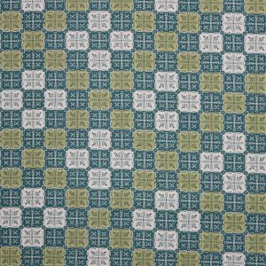 Blue   Green Checkered Super Snuggle Flannel Fabric
