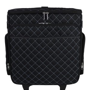 Everything Mary 15 Black Quilted Rolling Scrapbook Craft Bag