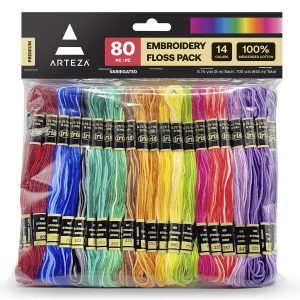 Arteza 80pc Multicolor Embroidery Floss