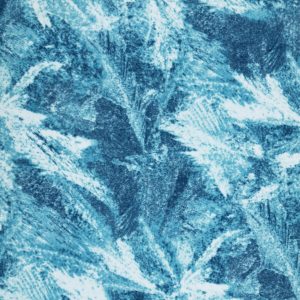 Blue Winter Scape Icicles Luxe Fleece Fabric