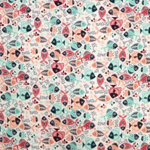 Super Snuggle Pattern Trap Fish Flannel Fabric