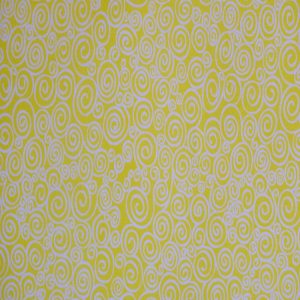 White Swirls on Light Yellow Quilt Cotton Fabric by Quilter s Showcase