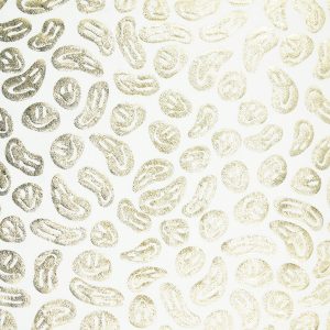 Gold Metallic Smiley Faces Pure Plush Fleece Fabric