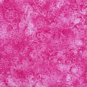 Fabric Traditions Butterflies on Pink Cotton Fabric by Keepsake Calico - 1