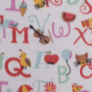 ABC Animal Blizzard Fleece Fabric