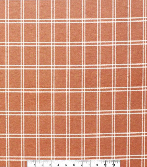 Super Snuggle Rust Plaid Flannel Fabric - Image 2