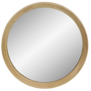 Northlight 19.75 Gold Round Classic Mirror Wall Decor Wooden Finish