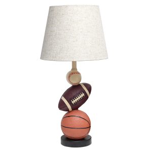 All The Rages 22 Multi Sport Polyresin Table Lamp With Beige Shade
