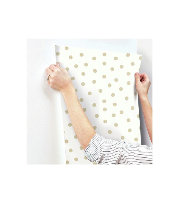 RoomMates Wallpaper Gold Dot - Image 6
