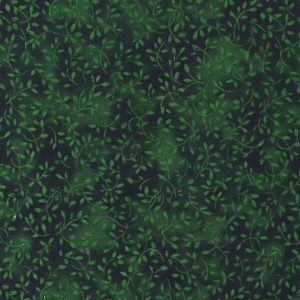 Hunter Green Leaves Quilt Cotton Fabric by Keepsake Calico