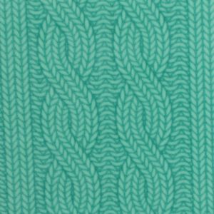 Mint Cable Knit Anti Pill Fleece Fabric