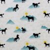Horses   Mountains Super Snuggle Flannel Fabric