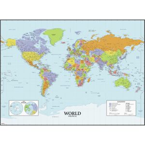 RoomMates Dry Erase Map Of The World Giant Decal