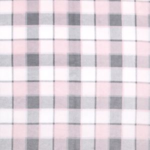 Pink Blackwatch Plaid Sew Lush Fleece Fabric