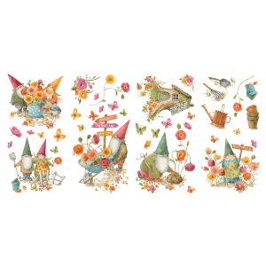 RoomMates Lisa Audit Garden Gnomes Peel   Stick Wallpaper