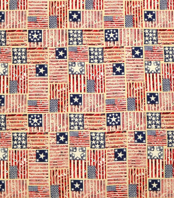 Americana Flags Super Snuggle Flannel Fabric - Image 2
