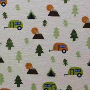 White Wilderness Mountains Super Snuggle Flannel Fabric