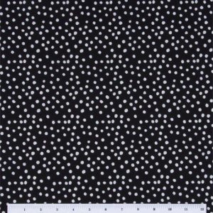 Irregular Dots on Black Quilt Cotton Fabric by Keepsake Calico - 1