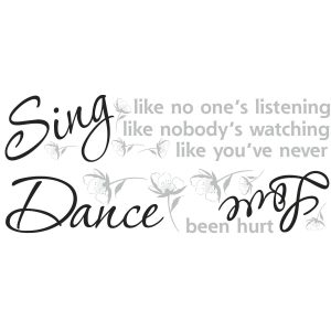 RoomMates Wall Decals Dance, Sing, Love