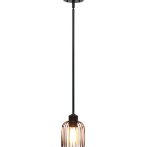 All The Rages 7 Metal Hanging Caged Mini Pendant Ceiling Light Fixture