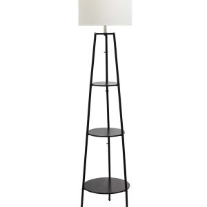 All The Rages 62.5 Shelf Floor Lamp 3 Tier With Fabric Shade