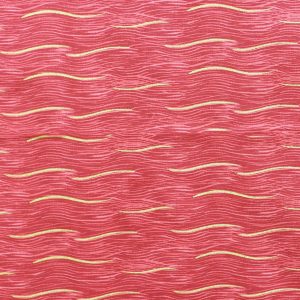 Red Wavy Lines Quilt Glitter Cotton Fabric by Keepsake Calico