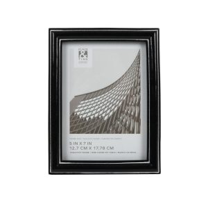 5 x 7 Black Glazing Resin Tabletop Picture Frame by Place   Time