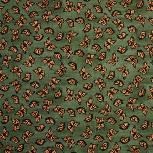 Brent Carlson Monarch On Green Premium Quilt Cotton Fabric