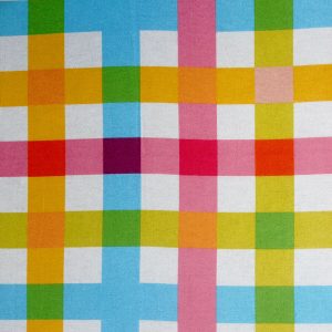 Multi Color Grid Super Snuggle Flannel Fabric By POP! - 1
