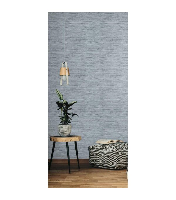 RoomMates Faux Grasscloth Peelable Wallpaper Blue - Image 7