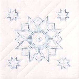 Jack Dempsey Needle Art 18 XX Stars Stamped White Quilt Blocks 6pk
