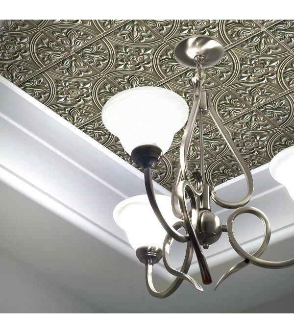 Gold Tin Peel   Stick Tile Backsplash - Image 2