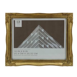 10 x 8 Gold Ornate Corners Tabletop Picture Frame by Place   Time