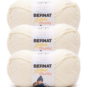 Bernat Softee Chunky 431yds Super Bulky Acrylic Yarn 3 Bundle