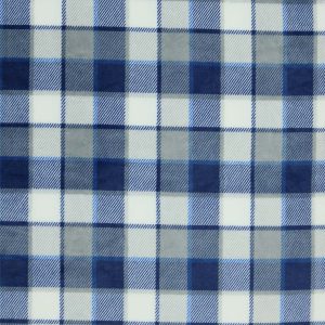 Blue   Gray Plaid Sew Lush Fleece Fabric