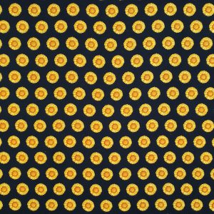 Sunflower Black Super Snuggle Flannel Fabric