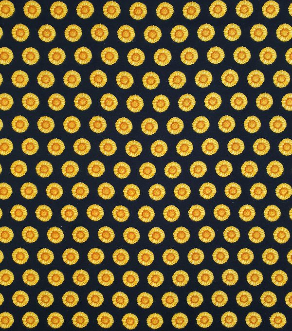 Sunflower Black Super Snuggle Flannel Fabric